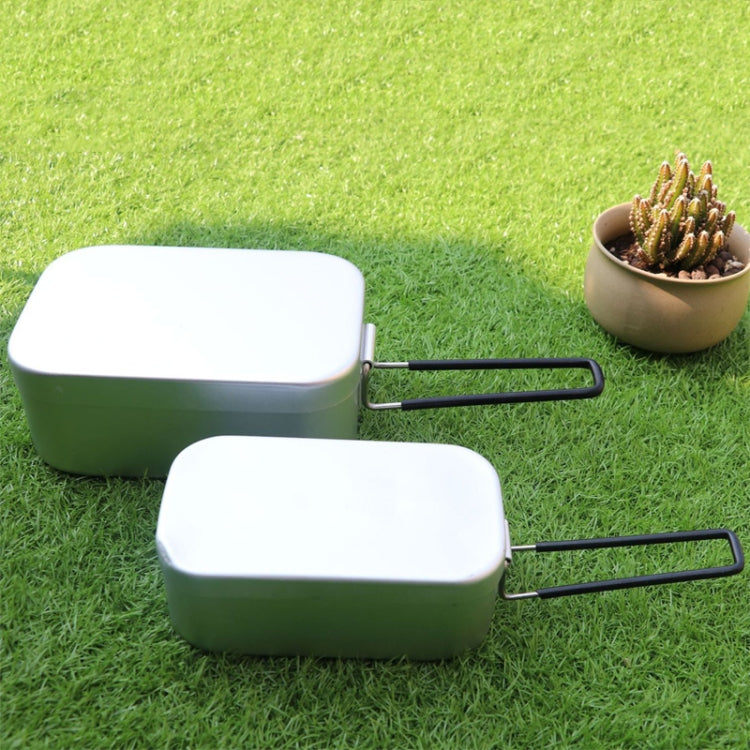 Outdoor Reise Camping Camping Lunchbox Tragbare faltbare Aluminium Lunchbox Retro Lunchbox Klein, Kleine normale Lunchbox, Lunchbox und Dämpfeinsatz