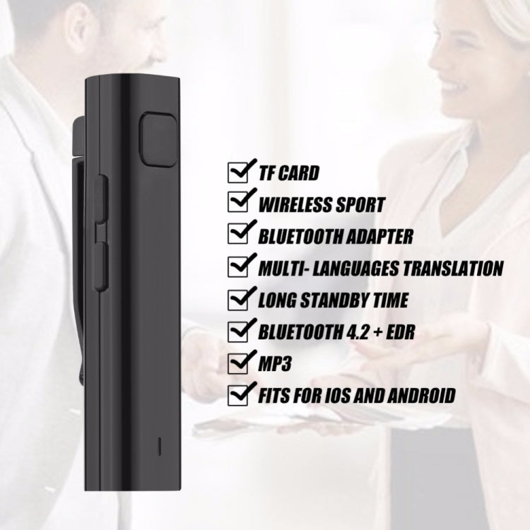Bluetooth-Empfänger Smart-Kopfhörer Sprachübersetzer 26 Mehrsprachige Reise-Geschäft TF-Karte Sprach-Text-Dolmetscher Kopfhörer