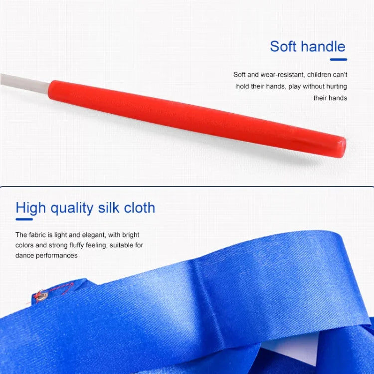 5 Stücke 4 m Gymnastikband, Tanz-Requisiten für Kinder, Rosarot, Pink, Rot, Orange, Gelb, Grün, Blau