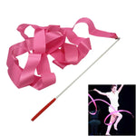 5 Stücke 4 m Gymnastikband, Tanz-Requisiten für Kinder, Rosarot, Pink, Rot, Orange, Gelb, Grün, Blau
