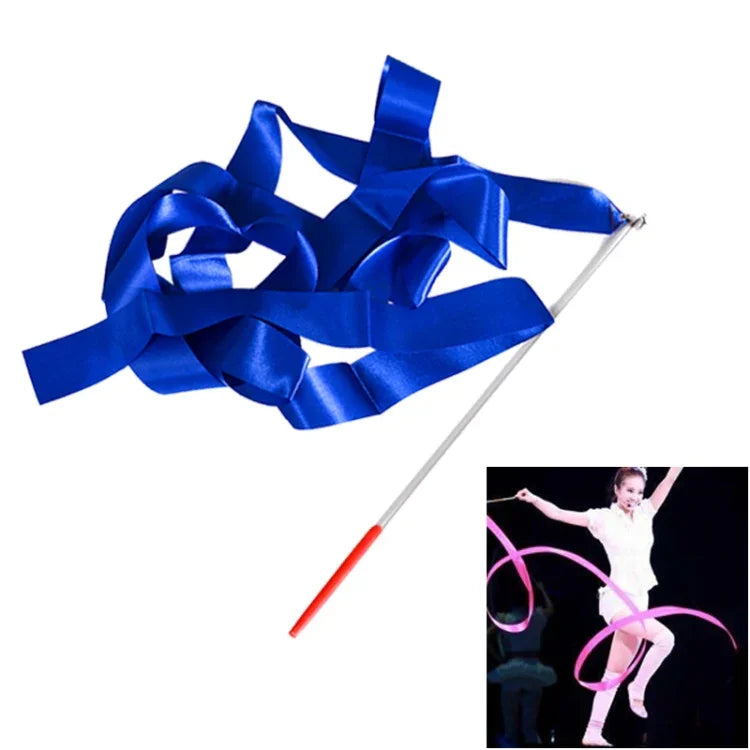 5 Stücke 4 m Gymnastikband, Tanz-Requisiten für Kinder, Rosarot, Pink, Rot, Orange, Gelb, Grün, Blau