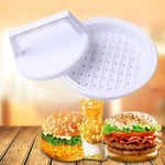 Runde Hamburgerpresse aus lebensmittelechtem Kunststoff zum Formen von Hamburgerfleisch, Rinder-Burgerpresse, Pattie-Maker, Form, Küchenwerkzeug, 2 Stück, Weiß