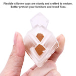 4 Stück Quadratische Stuhlbein Kappen PVC Fußschutzpads Möbel Tischabdeckungen, 30-35mm, 42-48mm, 49-55mm, 37-42mm, 56-62mm