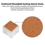 4 Stück Quadratische Stuhlbein Kappen PVC Fußschutzpads Möbel Tischabdeckungen, 30-35mm, 42-48mm, 49-55mm, 37-42mm, 56-62mm