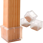 4 Stück Quadratische Stuhlbein Kappen PVC Fußschutzpads Möbel Tischabdeckungen, 30-35mm, 42-48mm, 49-55mm, 37-42mm, 56-62mm