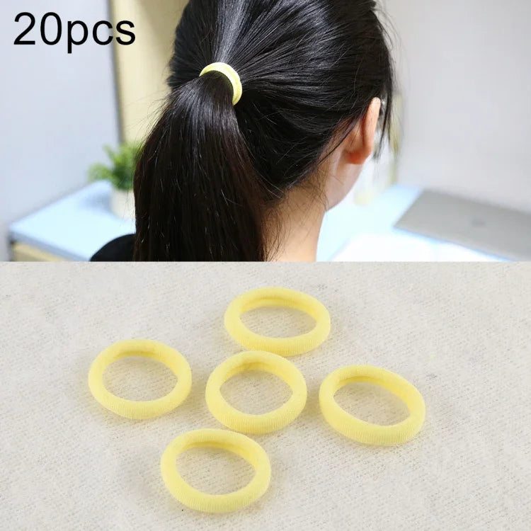 20 Stück / Packung Haargummis für Mädchen und Kinder, elastische Haarbänder für Pferdeschwänze