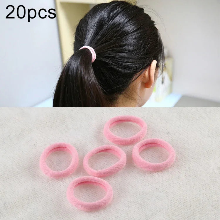 20 Stück / Packung Haargummis für Mädchen und Kinder, elastische Haarbänder für Pferdeschwänze