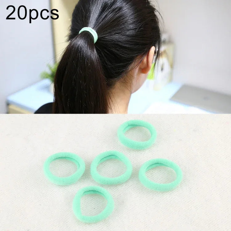 20 Stück / Packung Haargummis für Mädchen und Kinder, elastische Haarbänder für Pferdeschwänze