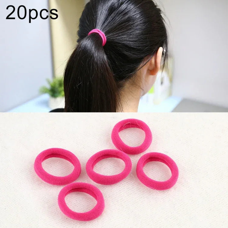 20 Stück / Packung Haargummis für Mädchen und Kinder, elastische Haarbänder für Pferdeschwänze