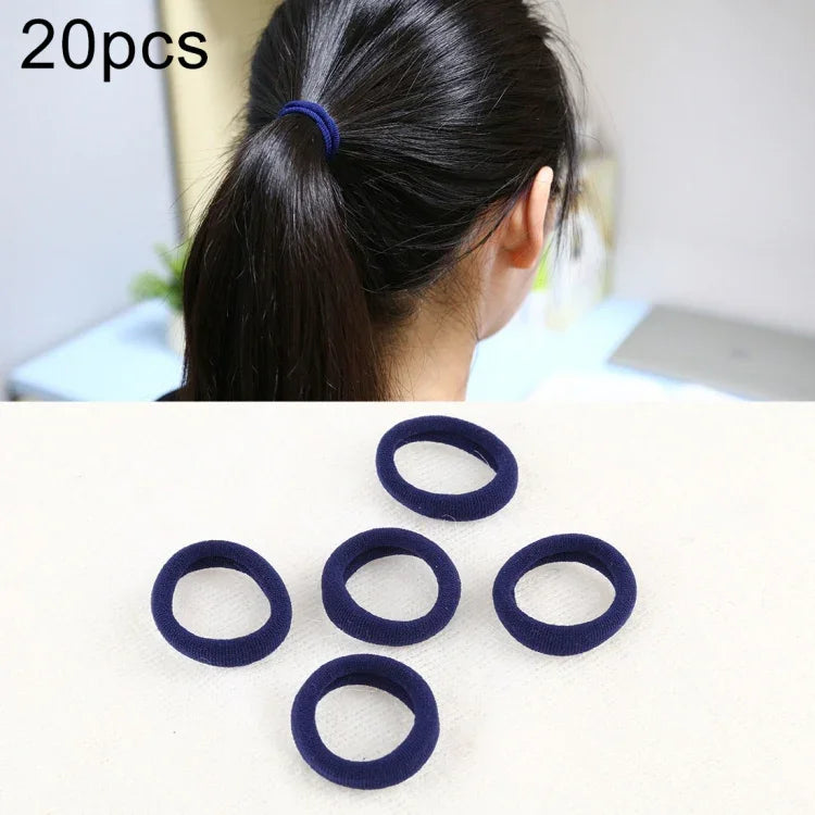 20 Stück / Packung Haargummis für Mädchen und Kinder, elastische Haarbänder für Pferdeschwänze