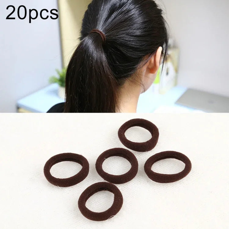 20 Stück / Packung Haargummis für Mädchen und Kinder, elastische Haarbänder für Pferdeschwänze