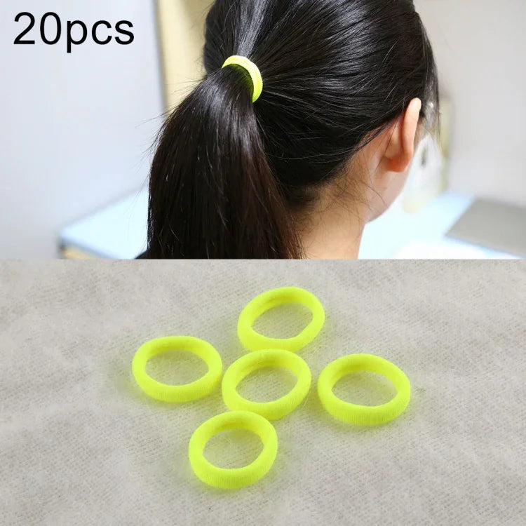 20 Stück / Packung Haargummis für Mädchen und Kinder, elastische Haarbänder für Pferdeschwänze