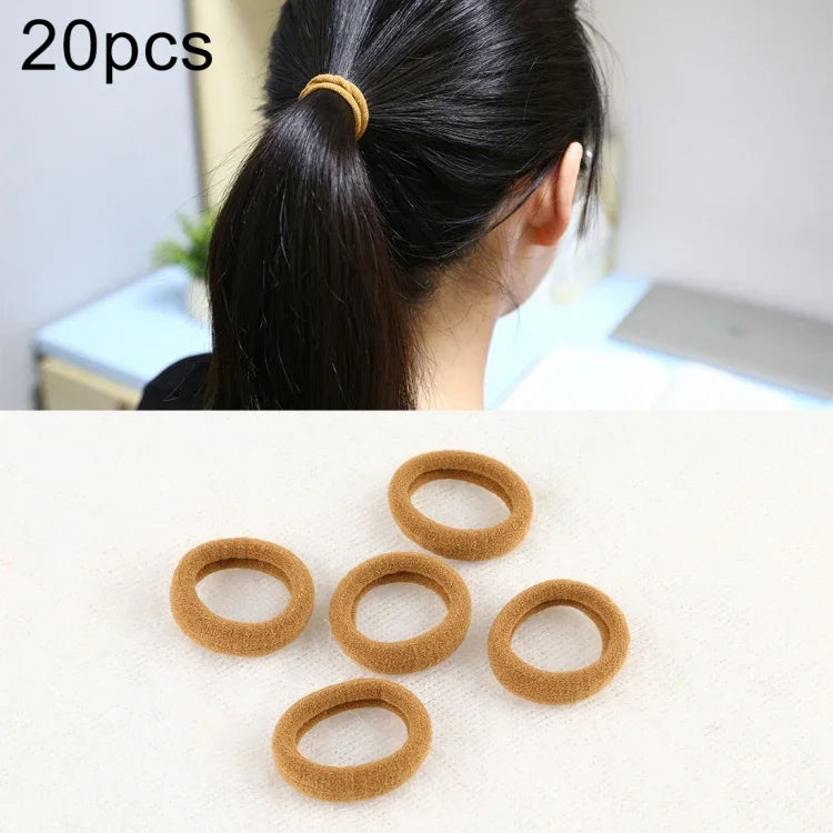 20 Stück / Packung Haargummis für Mädchen und Kinder, elastische Haarbänder für Pferdeschwänze
