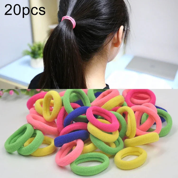20 Stück / Packung Haargummis für Mädchen und Kinder, elastische Haarbänder für Pferdeschwänze