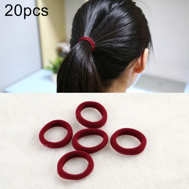20 Stück / Packung Haargummis für Mädchen und Kinder, elastische Haarbänder für Pferdeschwänze