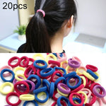 20 Stück / Packung Haargummis für Mädchen und Kinder, elastische Haarbänder für Pferdeschwänze