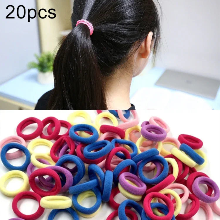 20 Stück / Packung Haargummis für Mädchen und Kinder, elastische Haarbänder für Pferdeschwänze