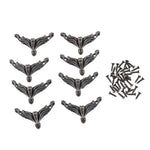 10 PCS Antique Bronze Jewelry Gift Box Wood Case Decorative Feet Leg Corner Protector, Jewelry Gift Box Corner Protector