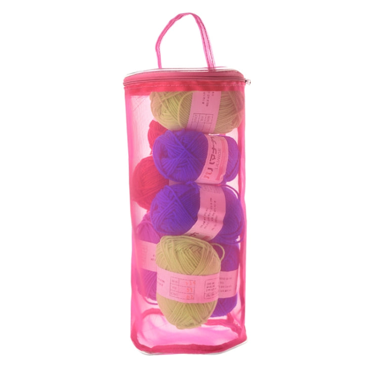 Netztasche DIY Handwebwerkzeuge Garn Aufbewahrung Stricktasche Organizer Hohle Garn Tasche, Groß Rosenrot, Groß Lila, Klein Rosenrot, Klein Lila, Klein Beige, Klein Rosa