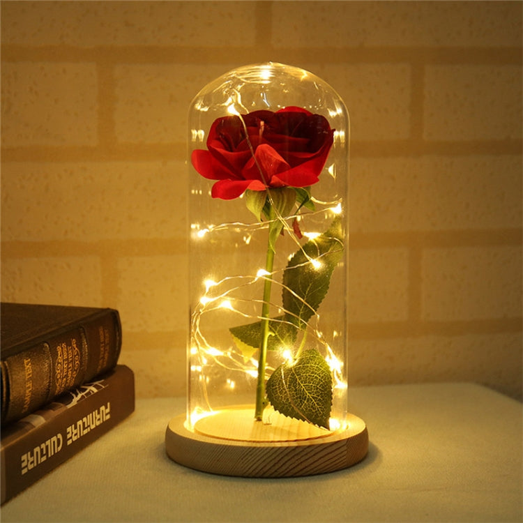 LED-blinkende, leuchtende, künstliche frische Rosen, romantische dekorative Blume, Hochzeits-Valentinstagsgeschenk zum Versenden an Liebhaber, Geburtstag, 0-5W