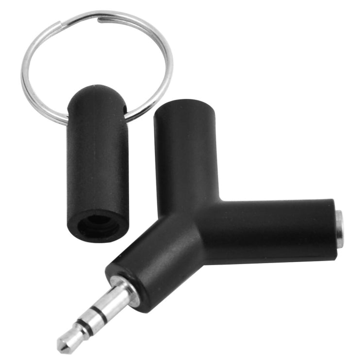 Mini Y-förmiger 3,5mm Stecker zu Doppel 3,5mm Buchse Audio Headset Adapter Anschluss Schlüsselanhänger