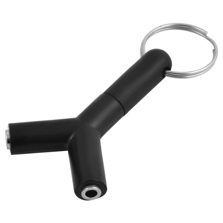 Mini Y-förmiger 3,5mm Stecker zu Doppel 3,5mm Buchse Audio Headset Adapter Anschluss Schlüsselanhänger