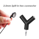 Mini Y-förmiger 3,5mm Stecker zu Doppel 3,5mm Buchse Audio Headset Adapter Anschluss Schlüsselanhänger