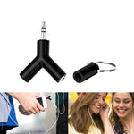 Mini Y-förmiger 3,5mm Stecker zu Doppel 3,5mm Buchse Audio Headset Adapter Anschluss Schlüsselanhänger