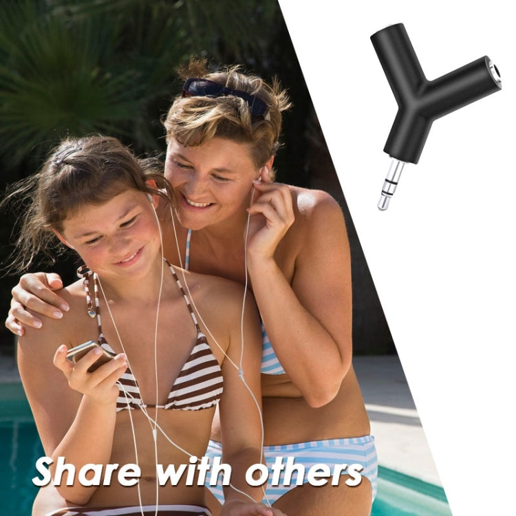 Mini Y-förmiger 3,5mm Stecker zu Doppel 3,5mm Buchse Audio Headset Adapter Anschluss Schlüsselanhänger