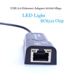 USB zu RJ45 10/100 Mbps USB Ethernet Adapter Netzwerkkarte, USB 2.0 100Mbps
