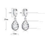 925 Sterlingsilber Mondlicht Opal Tränen Totem Tropfen Ohrringe, Weiß, Rosa