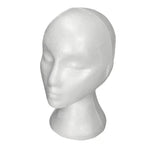 Schaufensterpuppenkopf aus Schaumstoff für weibliche Ausstellerinnen, z. B. für Mützen, Kopfhörer, Haaraccessoires und Perücken.