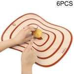 6er-Set Küchenschneidebretter, flexibel, transparent, PP, S (20x14,8cm), M (30,5x23,5cm), L (42x31,5cm)