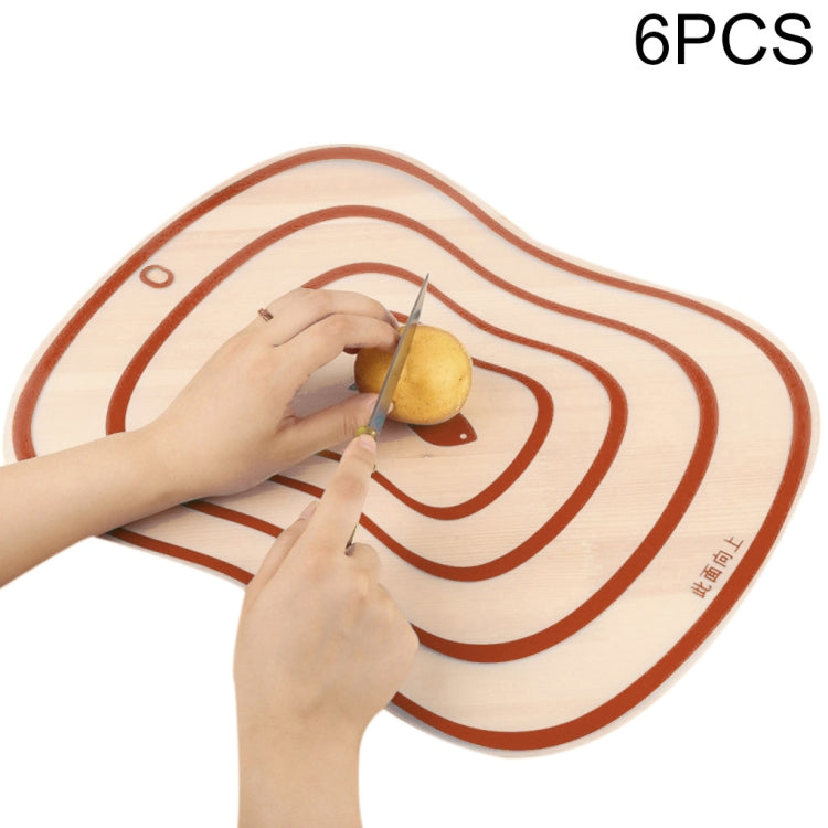 6er-Set Küchenschneidebretter, flexibel, transparent, PP, S (20x14,8cm), M (30,5x23,5cm), L (42x31,5cm)