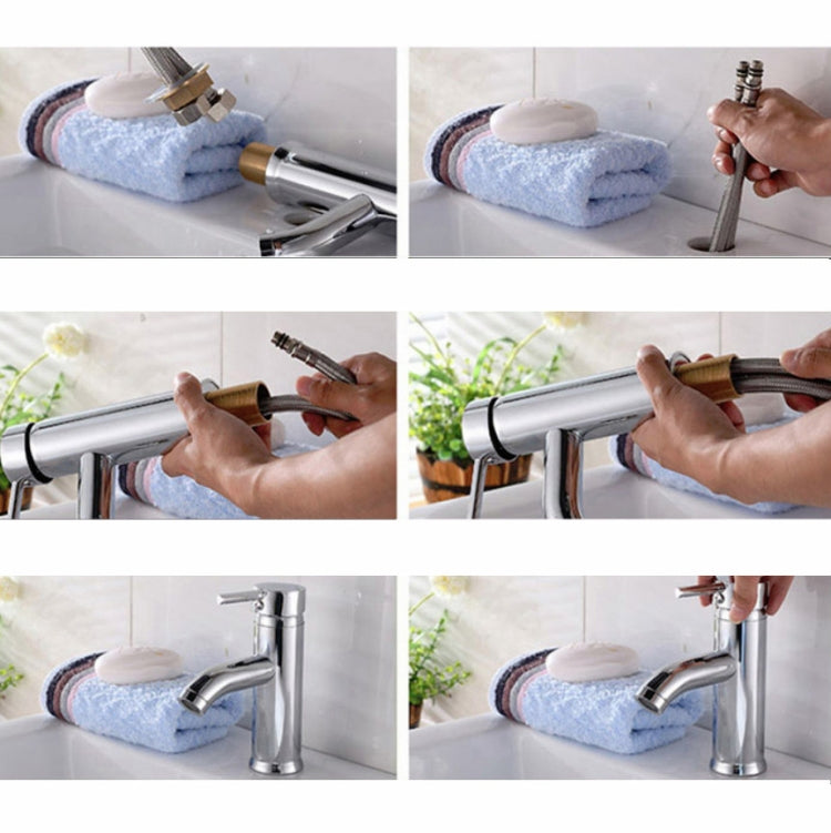 Küchenarmatur mit Spritzschutz, Waschbecken, universell drehbar, Vollkupfer-Verbindung, Kaltwasser, Kaltwasser+50 cm Schlauch, Kaltwasser+60 cm Schlauch, Kaltwasser+80 cm Schlauch, Warm- und Kaltwasser, Warm- und Kaltwasser+60 cm Schlauch, 304 Kaltwasser