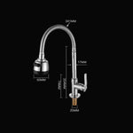Küchenarmatur mit Spritzschutz, Waschbecken, universell drehbar, Vollkupfer-Verbindung, Kaltwasser, Kaltwasser+50 cm Schlauch, Kaltwasser+60 cm Schlauch, Kaltwasser+80 cm Schlauch, Warm- und Kaltwasser, Warm- und Kaltwasser+60 cm Schlauch, 304 Kaltwasser