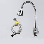 Küchenarmatur mit Spritzschutz, Waschbecken, universell drehbar, Vollkupfer-Verbindung, Kaltwasser, Kaltwasser+50 cm Schlauch, Kaltwasser+60 cm Schlauch, Kaltwasser+80 cm Schlauch, Warm- und Kaltwasser, Warm- und Kaltwasser+60 cm Schlauch, 304 Kaltwasser