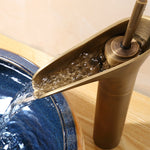 Bad Wasserhahn Waschtisch Wasserfall Warm- & Kaltwasserhahn, 84535-1, 84535 Hoher Typ, 99529 Schwarz