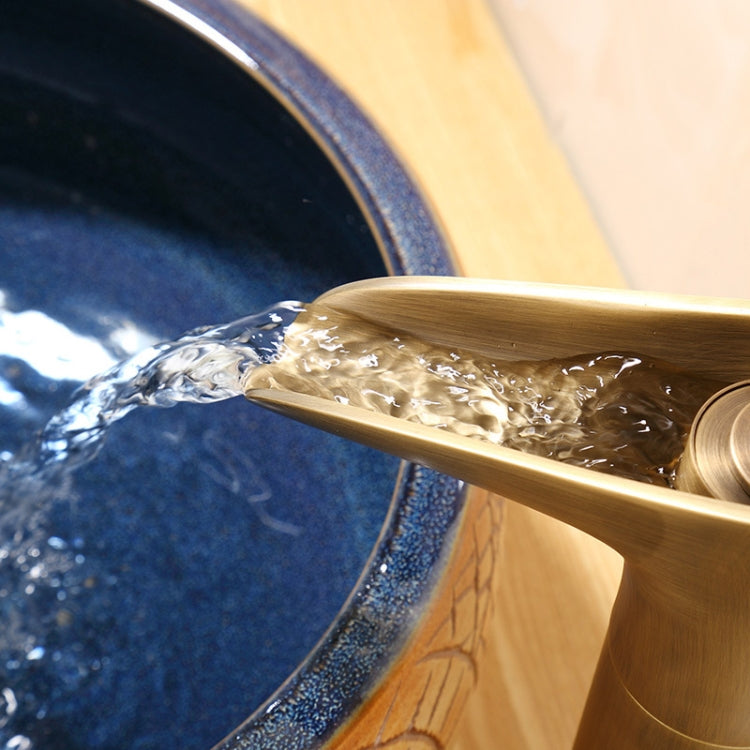 Bad Wasserhahn Waschtisch Wasserfall Warm- & Kaltwasserhahn, 84535-1, 84535 Hoher Typ, 99529 Schwarz