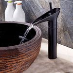 Bad Wasserhahn Waschtisch Wasserfall Warm- & Kaltwasserhahn, 84535-1, 84535 Hoher Typ, 99529 Schwarz