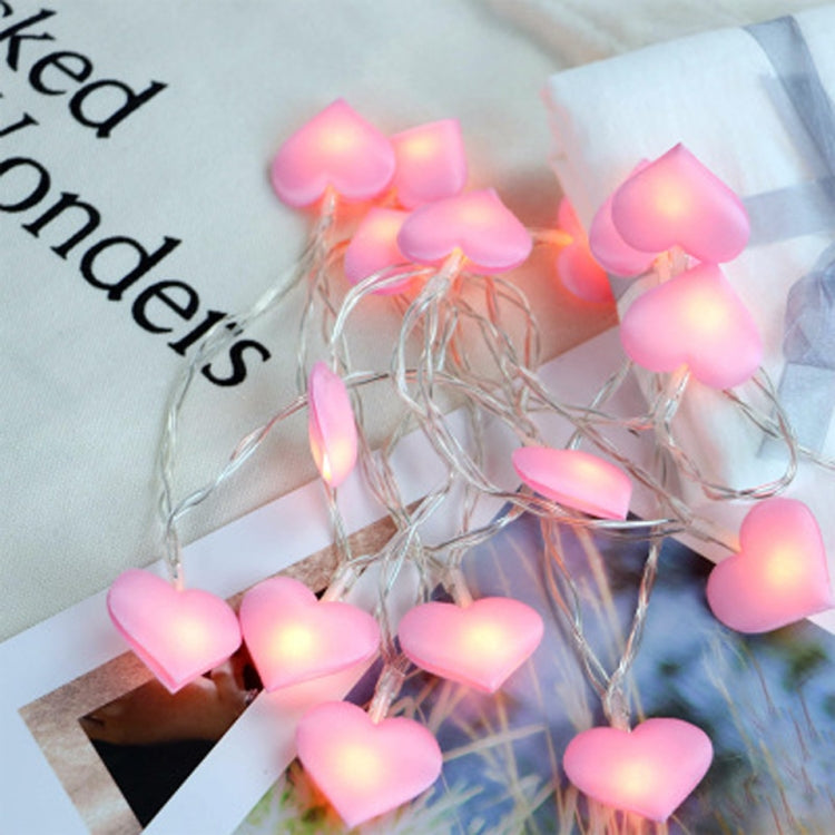 LED Lichterkette, Liebesherz-Laterne, Weihnachts-Lichterkette, Feiertagsbeleuchtung Schlafzimmer, Heimdekoration, 3m 20LEDs, 2m 16LEDs
