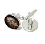 2 STK Manschettenknöpfe mit Weltkartenmuster Antike Retro Bronze Manschettenknöpfe, Silber, Bronze, Schwarz