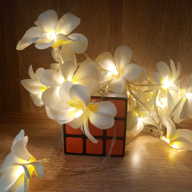 1,5 m 10 LEDs Batteriebetrieben Warmweiß Kreative DIY Frangipani LED Lichterkette Blumen Lichterkette Veranstaltung Party Girlande Schlafzimmer Dekoration