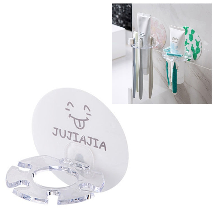 Zahnbürstenhalter aus Kunststoff, Zahnpasta-Aufbewahrung, Zahnbürstenspender, WEISS, Rosa, Grün