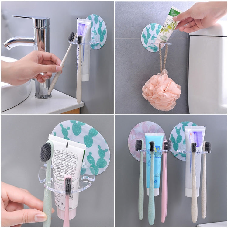 Zahnbürstenhalter aus Kunststoff, Zahnpasta-Aufbewahrung, Zahnbürstenspender, WEISS, Rosa, Grün