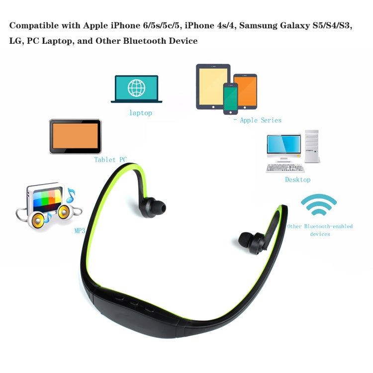 S9 Kabellose Sport Bluetooth Ohrhörer für iPhone Huawei XiaoMi Telefon, Unterstützt TF / SD Karte & Mikrofon