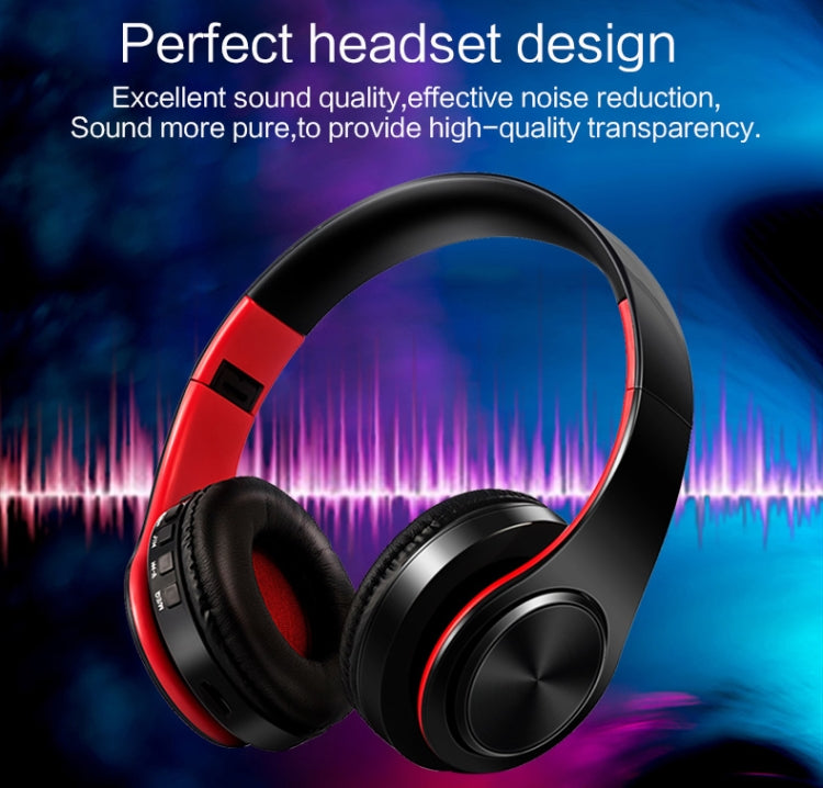 HIFI Stereo Kabellose Bluetooth Kopfhörer für Xiaomi iPhone Samsung Tablet, mit Mikrofon, Unterstützt SD Karte & FM