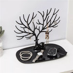 Kreativer Ring in Geweihform Lippenstiftständer Halskette Schmuck Kosmetik Aufbewahrungs-Organizer