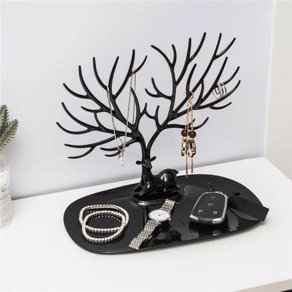 Kreativer Ring in Geweihform Lippenstiftständer Halskette Schmuck Kosmetik Aufbewahrungs-Organizer