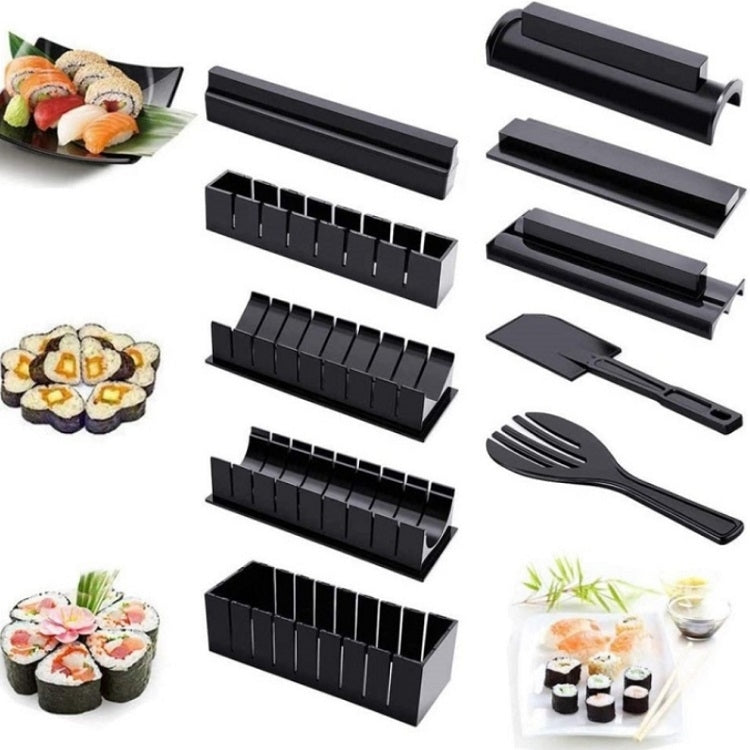 10-teiliges DIY Sushi-Algen-Reisball-Form-Set, 10-teiliges Set